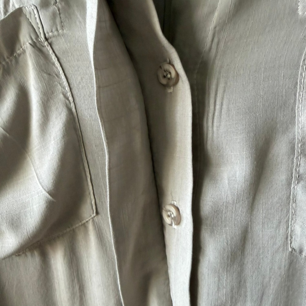 Bella Dahl Split Back Button‎ Down Shirt Womens XS Taupe 100% Rayon Made USA - Picture 12 of 16